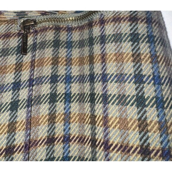 J. McLaughlin Womens Yara Olive Plaid Ankle Pants Sz 12 - Picture 6 of 16